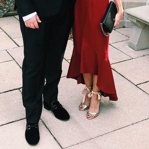 Schutz Bow Evening High-Heel Sandals